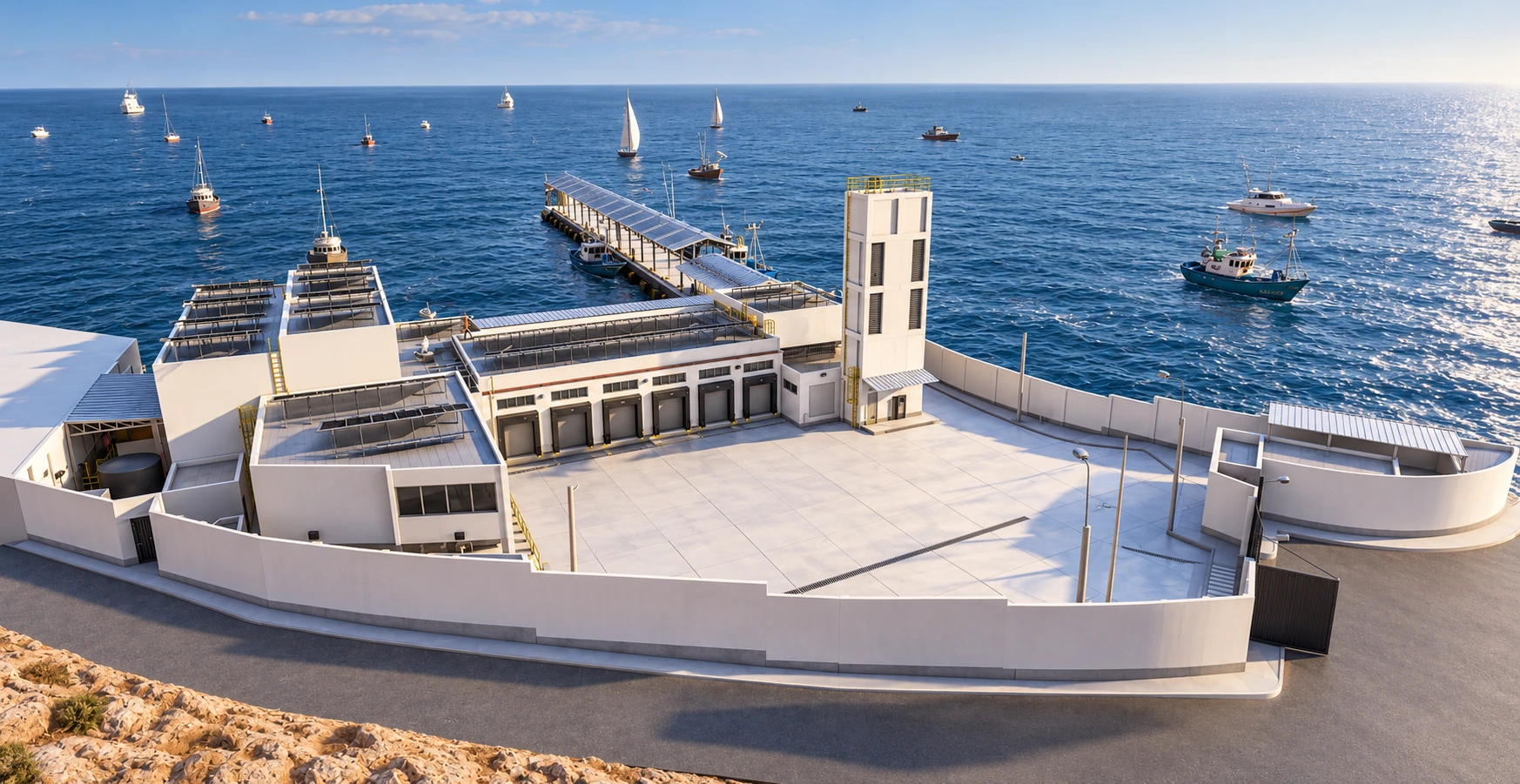 Visualización 3D con IA del desembarcadero pesquero artesanal de Marcona.